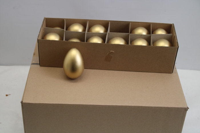 Egg goose paint gold 12pcs per tray