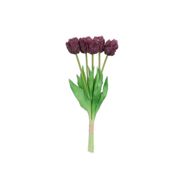 <h4>Silk Tulip Papagayo 5x Purple 39cm</h4>