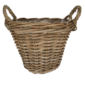Baskets rattan Pot+handle d30*23cm