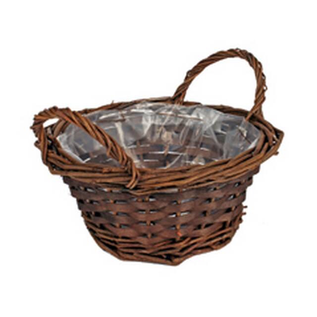 Basket Hanoi woodbar Ø19xH9cm brown