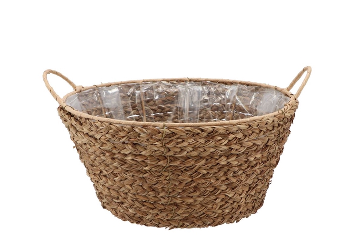 Seagrass Levi Bowl Basket Natural 30x13cm