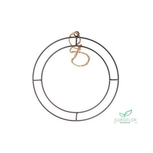 METAL RING - HANGER DOUBLE RING SMALL BLACK D25