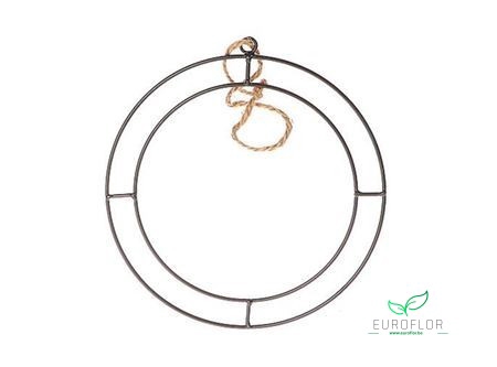 METAL RING - HANGER DOUBLE RING SMALL BLACK D25