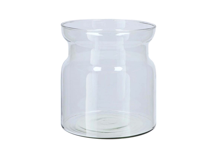 <h4>Glass Roca Milk Bottle Clear 19x20cm</h4>