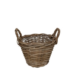 Baskets rattan Pot+handle d25*19cm