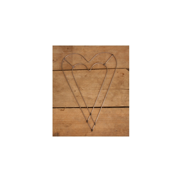 <h4>METAL FRAME DOUBLE HEART 28XH42</h4>