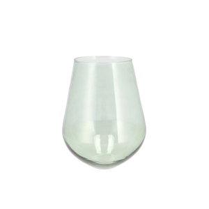Mira Green Glass Wide Vase 20x20x22cm
