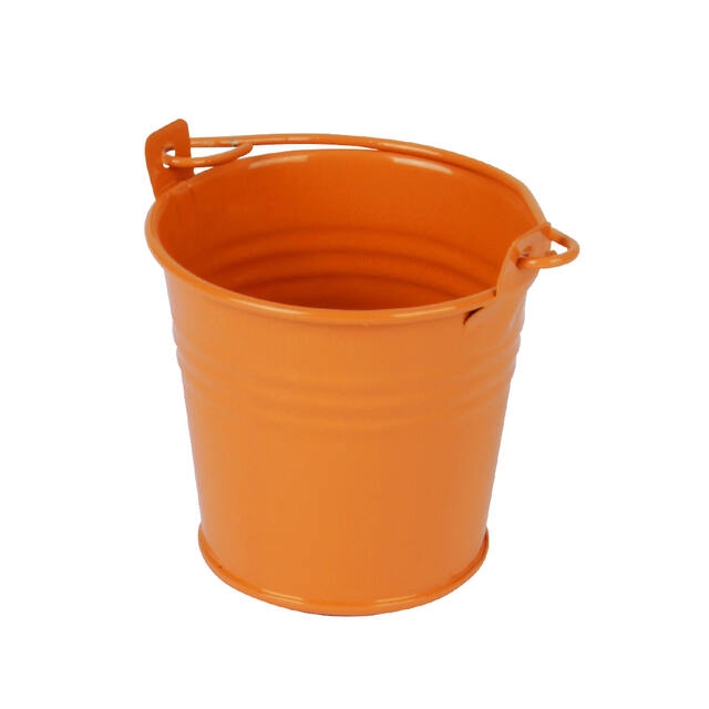 Bucket Sevilla zinc Ø6,3xH5,7cm ES5,5 orange gloss