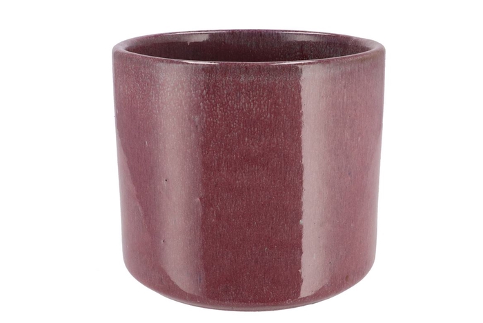 Javea Cilinder Pot Glazed Pink 20x18cm