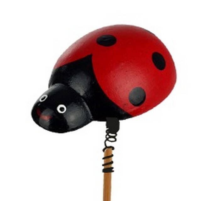 <h4>Pick Ladybird 3x4,5cm+12cm stick red</h4>