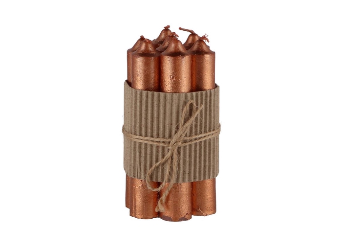 Candle Crown Metallic Copper Per 7 2x12cm Nm