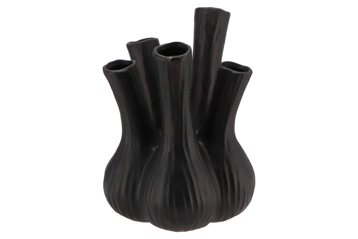 <h4>Aglio Mat Black Vase 26x35cm</h4>
