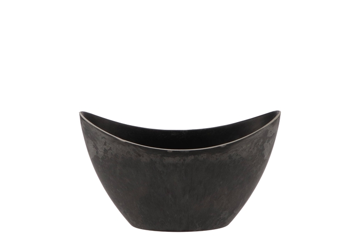 Melamine Grey Vase Oval 20x9x12cm