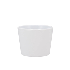 Ceramic Pot White Shiny 11cm