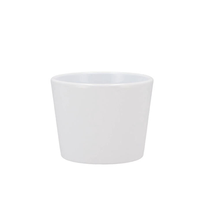 <h4>Ceramic Pot White Shiny 11cm</h4>