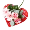 Bouquet holder heart shape Ø20cm red