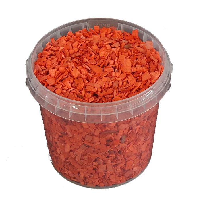 Wood chips 1 ltr bucket Red