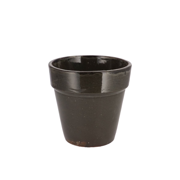 <h4>Ebbi Moss Black Pot Glaze 14x14cm</h4>