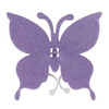 Butterfly felt 8x8,5cm + clip lilac