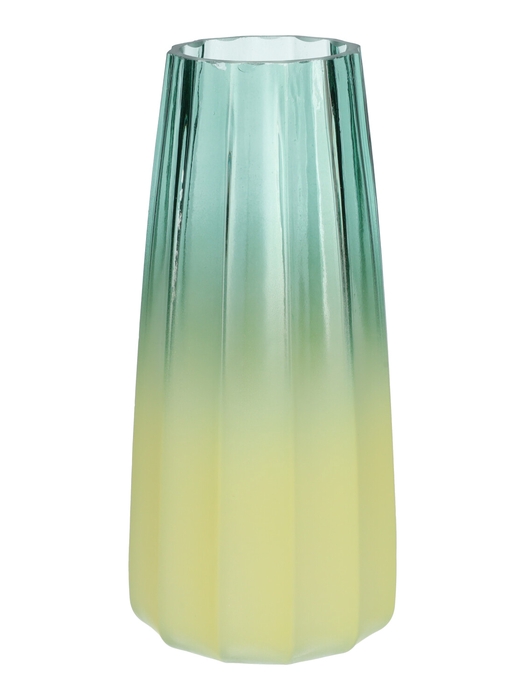 <h4>DF02-700614500 - Vase Gemma lines d6.5/10xh21 blue/yellow</h4>