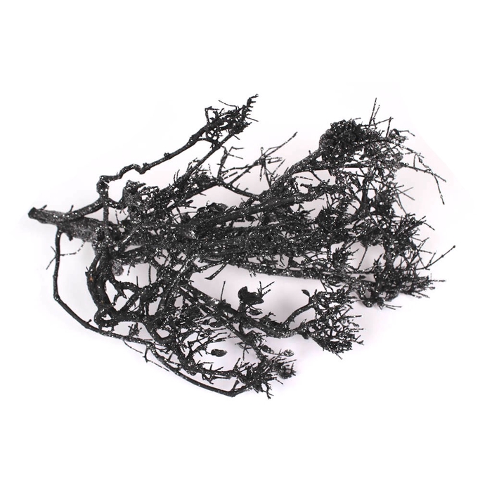 <h4>Bonsai twig 30-50cm p.pc Black + Silver Glitter</h4>