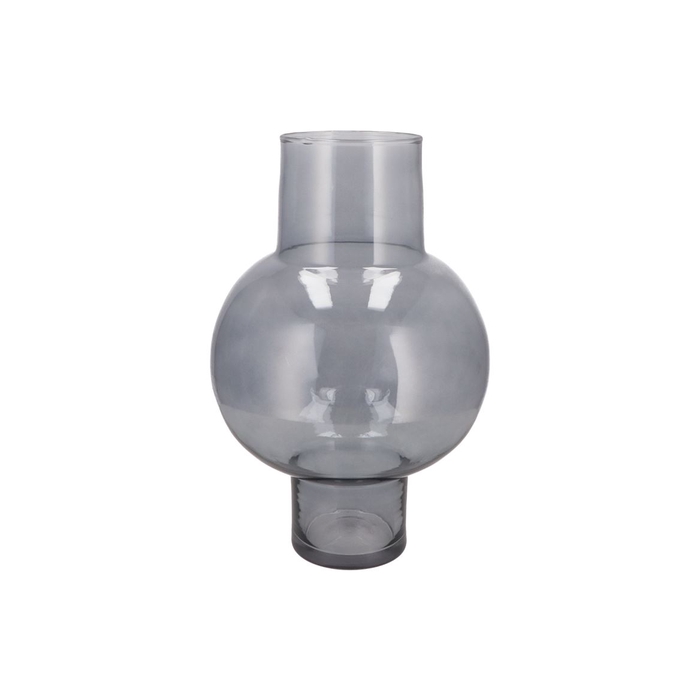 <h4>Mira Smoke Glass Bulb High Vase 25x25x41cm</h4>