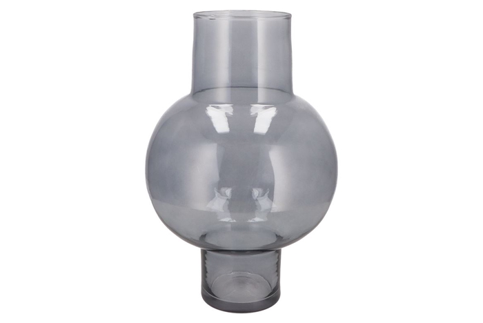 Mira Smoke Glass Bulb High Vase 25x25x41cm