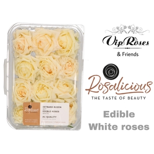 Edible rosa rosalicious white