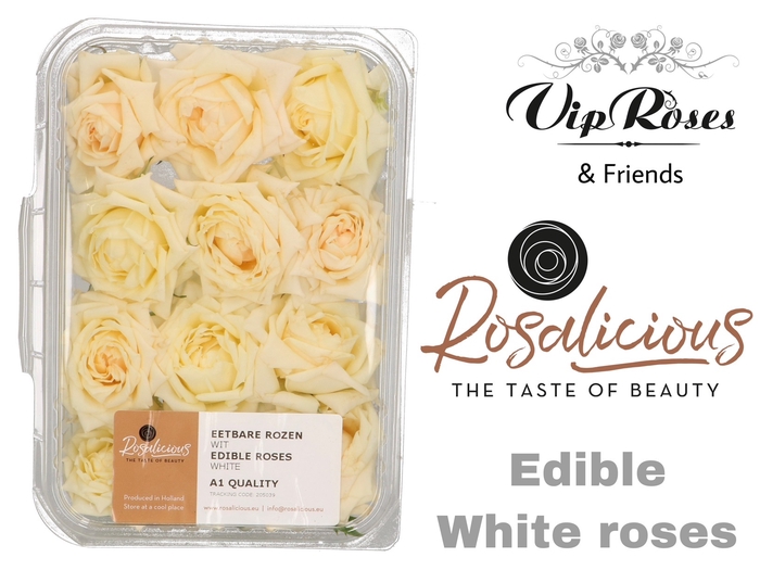 Edible rosa rosalicious white