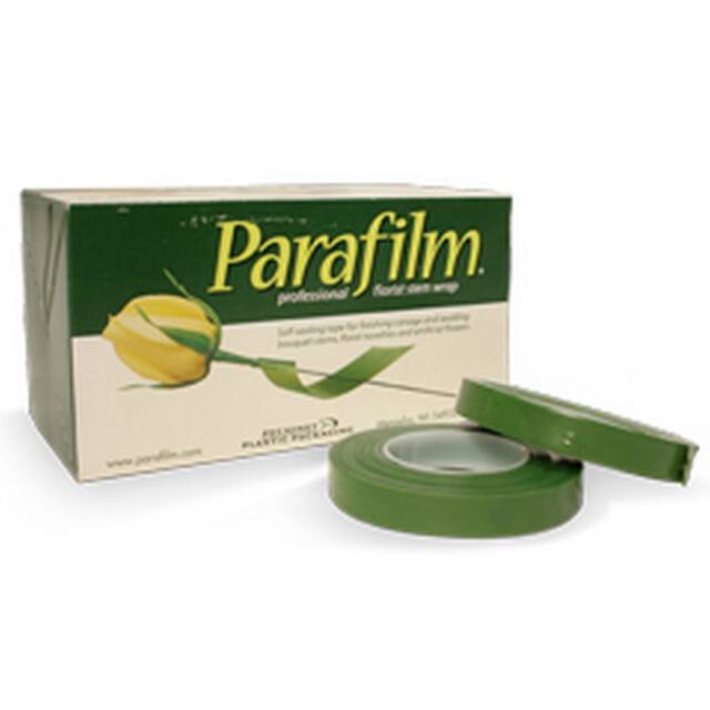 Parafilm plastic flowertape on roll 13mm dark gree