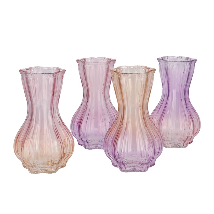 <h4>Bicolore Pretty Pink Garlic Vase Ass 13x20cm</h4>