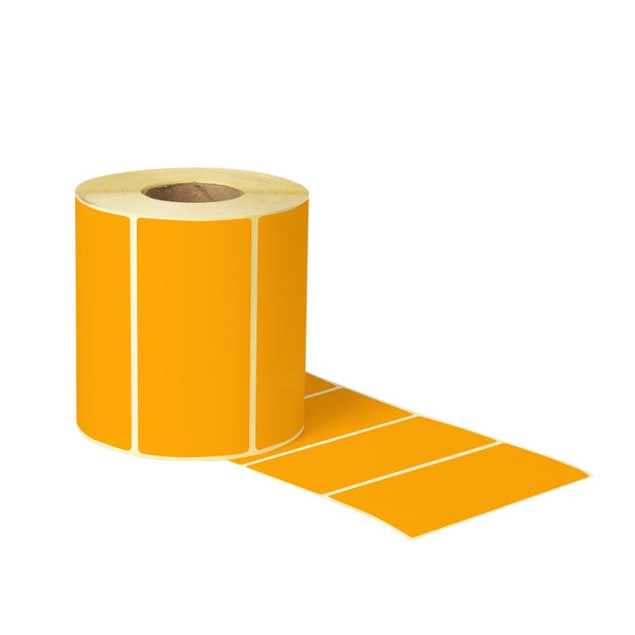 <h4>Stickers 100x48mm Volvlak Fluor-oranje Rol 1000st</h4>