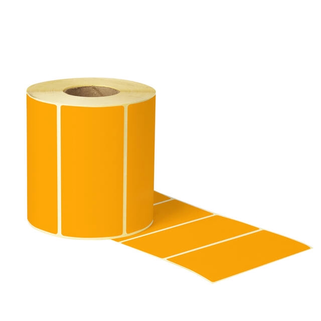 Stickers100x48 full surface fluor orange roll 1000