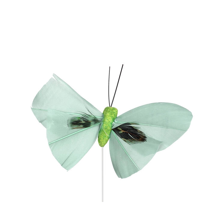 <h4>Bijsteker Butterfly 6x10cm+12cm Draad 48 St. Groen</h4>