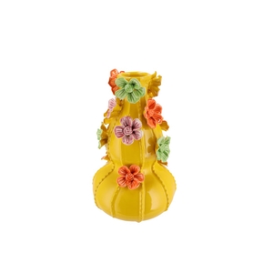 Flower Yellow Vase Bubbels 17x26cm