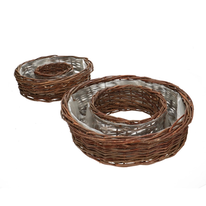 Basket sets Willow ring S/2 d31*8.5cm