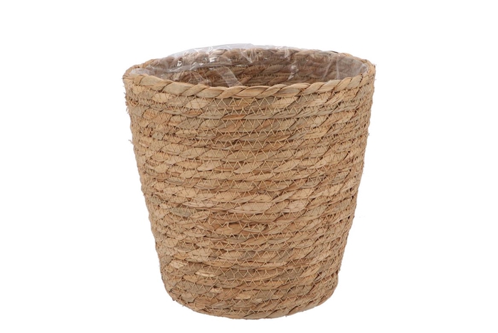 Seagrass Straw Basket Pot Brown 20x20cm