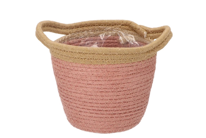 <h4>Tripoli Pink Pot Basket 18x16cm</h4>