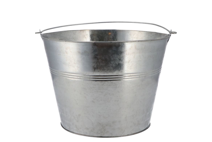 Zinc Basic Natural Bucket 16x14cm