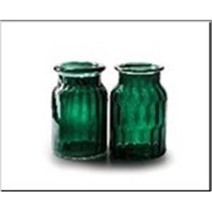 Vase Bottle Ø11x18 Green Mix/2