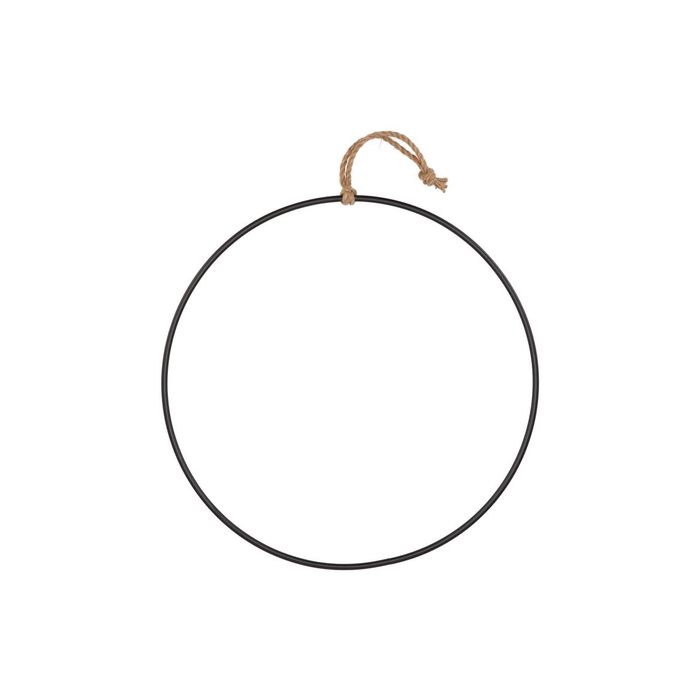 <h4>Metal Circle Black With Rope 76cm</h4>
