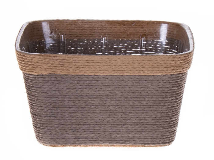 <h4>DF06-590523300 - Basket Riley 17.5x17.5x10 taupe/natural</h4>