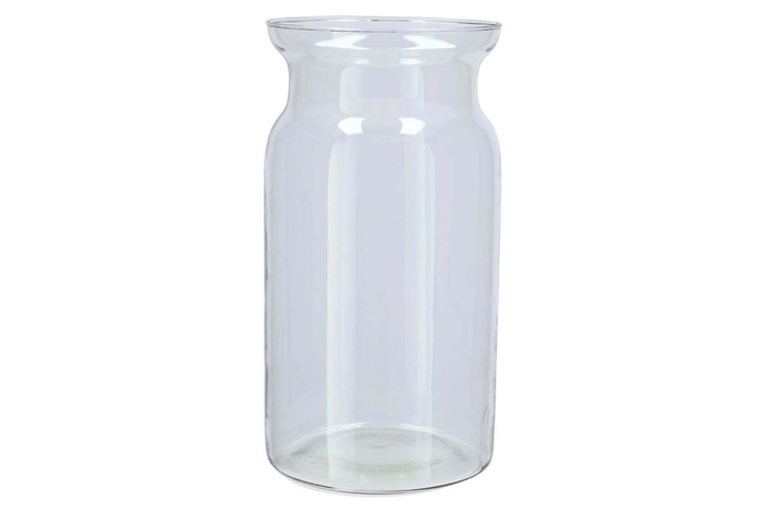 Glass Roca Milk Bottle Clear 16x30cm