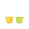 Zinc Basic Yellow/green Ears Bucket 19x16cm