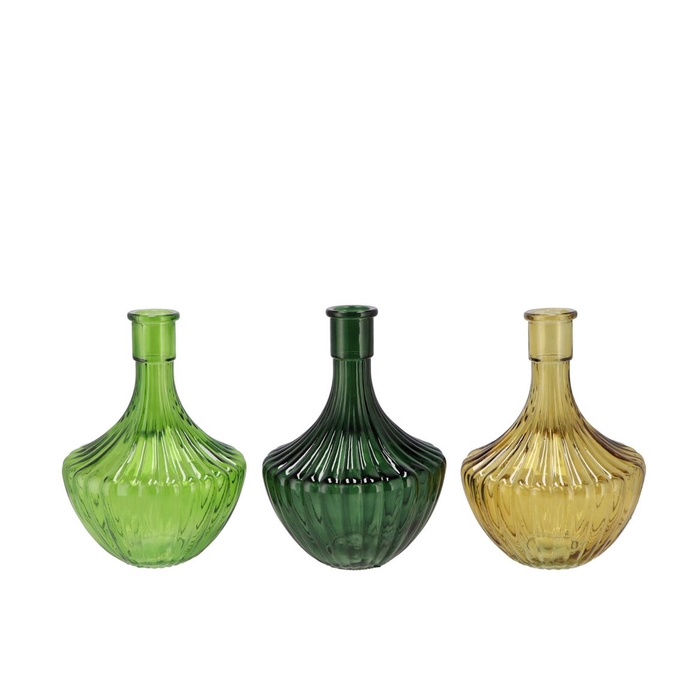 <h4>Dayah Forest Green Glass Vase 17x24cm</h4>