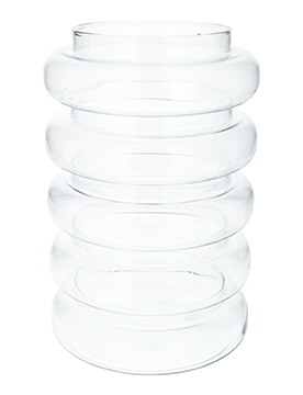 <h4>DF01-883914200 - Vase 5 Layers low d13/18xh27.5 clear Eco</h4>