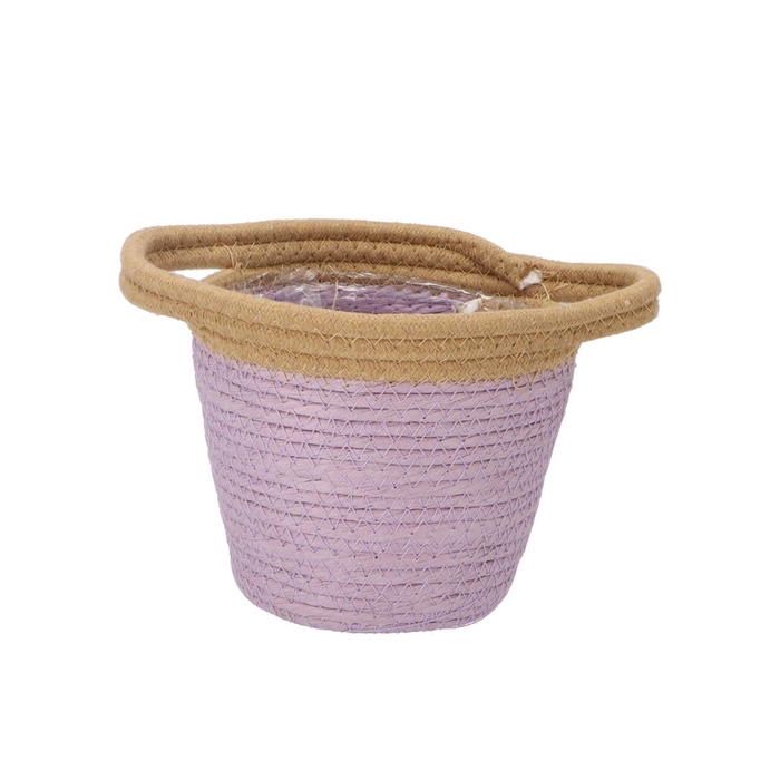 <h4>Tripoli Basket Pot Lilac 18x16cm Nm</h4>