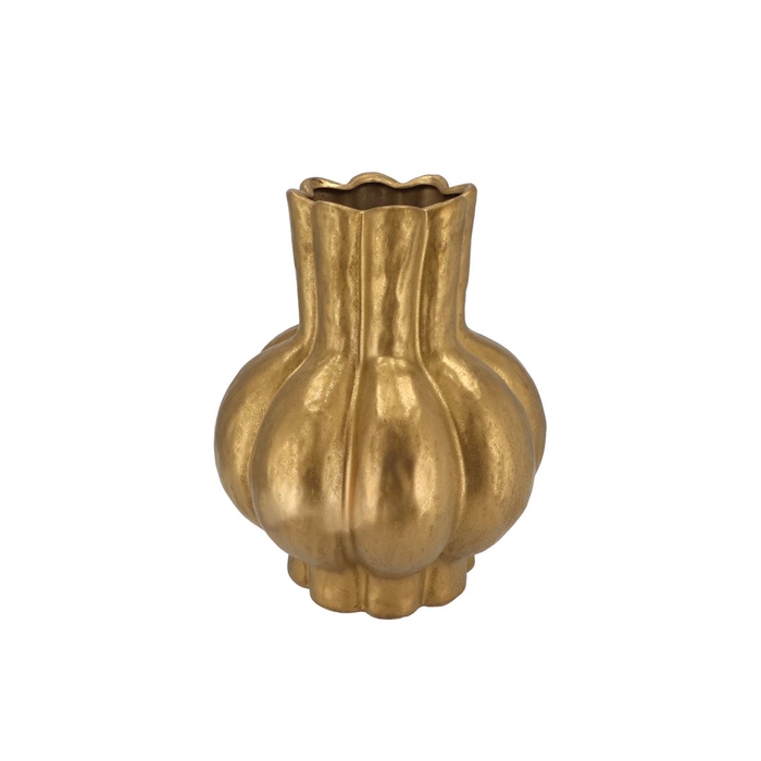 <h4>Garlic Gold Low Vase 21x25cm</h4>