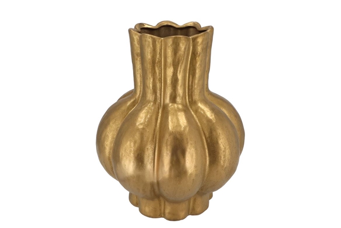 Garlic Gold Low Vase 21x25cm