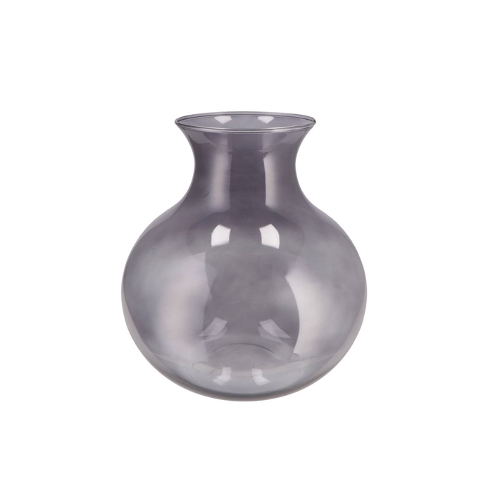 <h4>Mira Smoke Glass Cone Neck Sphere Vase 32x32x32cm</h4>